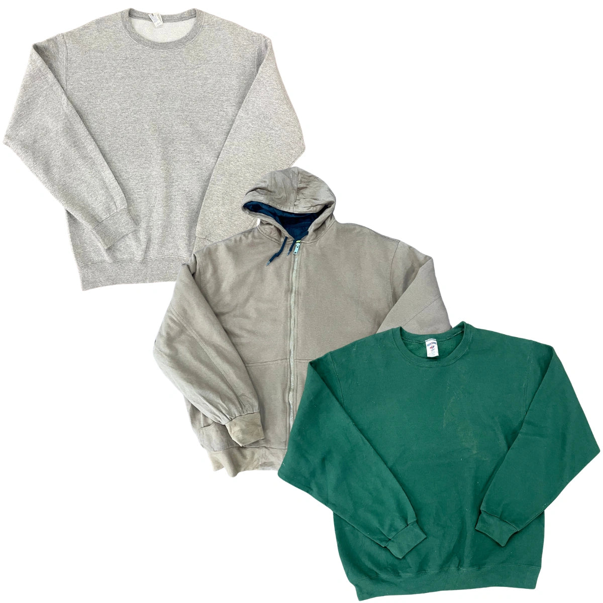 Collection of 25X PLAIN MODERN/VINTAGE SWEAT & HOODIES in a gallery layout