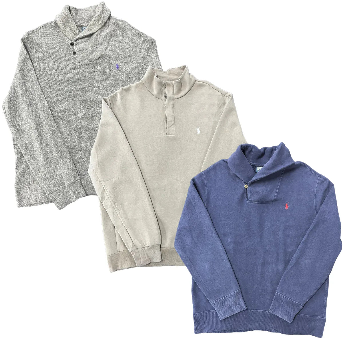 Collection of 25X POLO HALF BUTTON SWEATSHIRTS in a gallery layout
