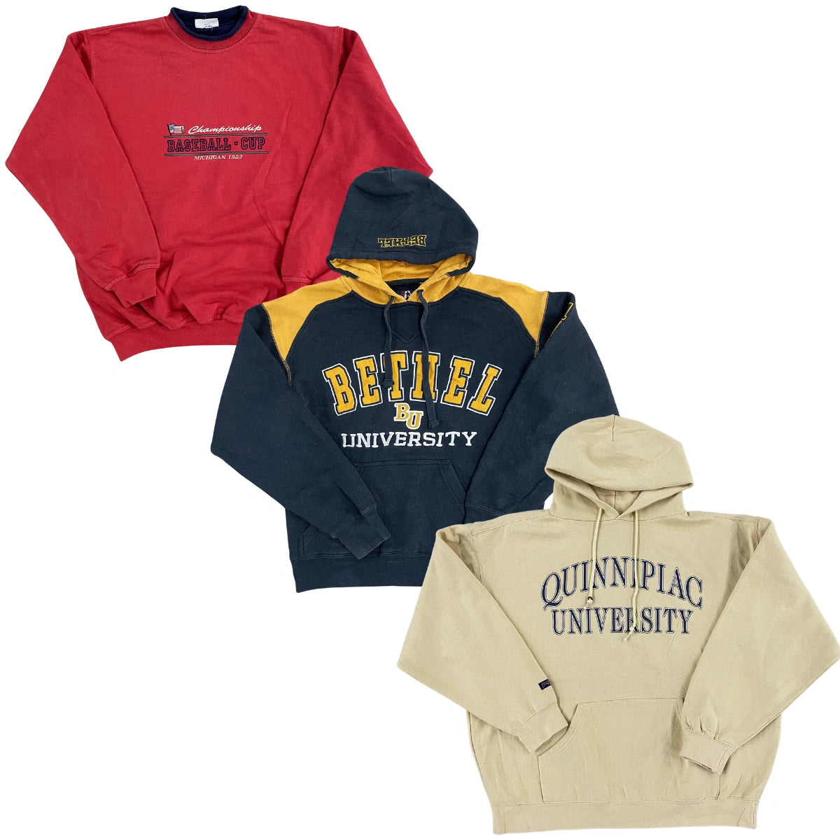 Collection of 25X UNIVERSITY SWEAT/HOODIES in a gallery layout