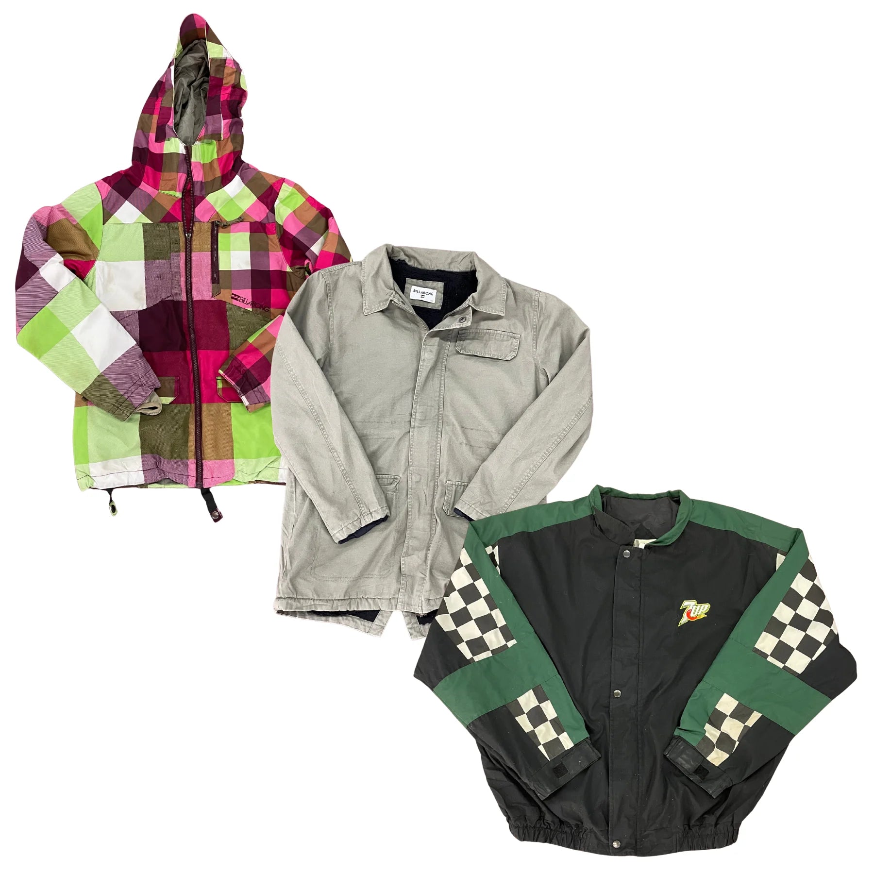 Collection of 25X QUIK SILVER & BILLABONG COATS in a gallery layout