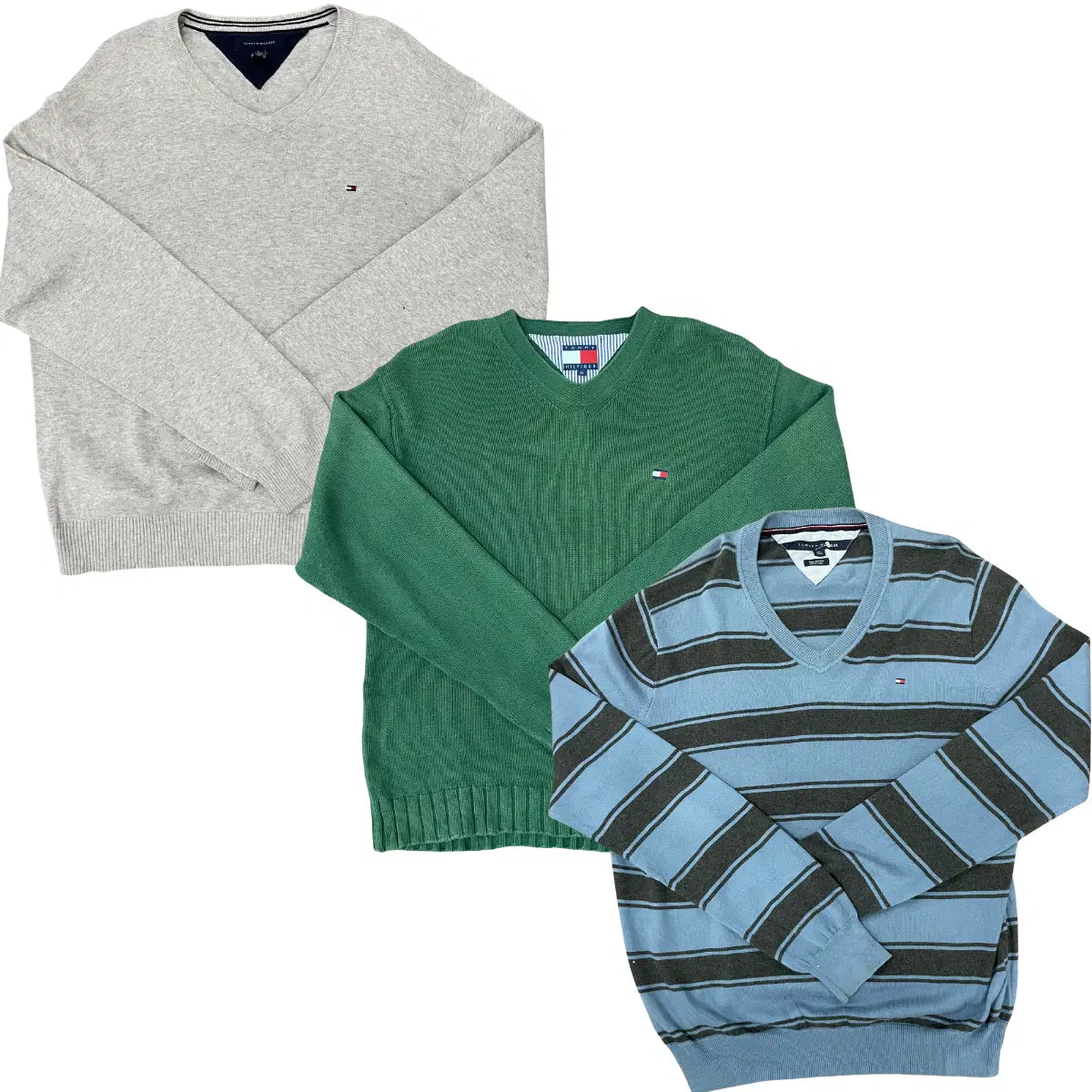 Collection of 25X TOMMY V-NECK SWEATERS in a gallery layout