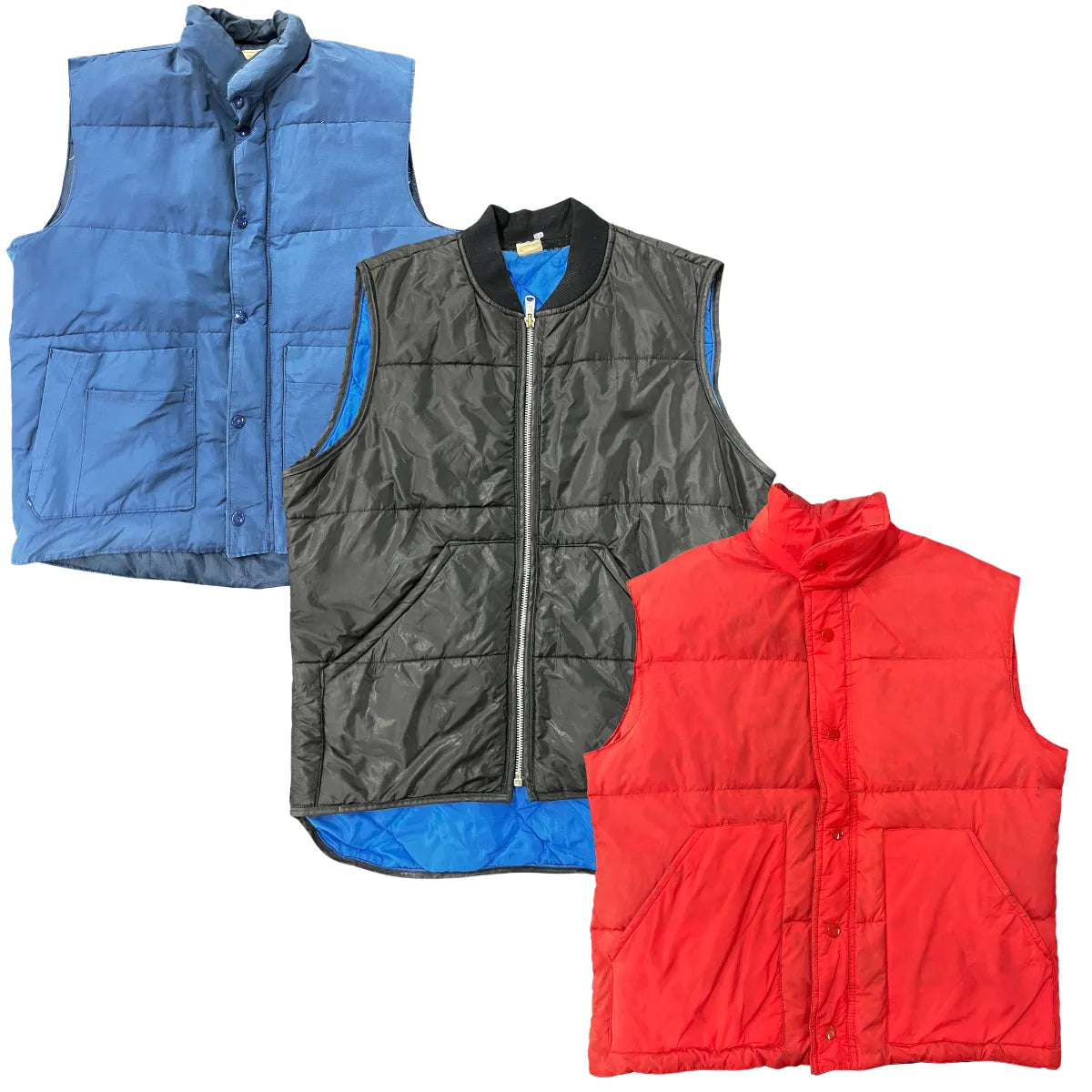 Collection of 15X UNBRANDED VINTAGE PUFFER GILETS in a gallery layout