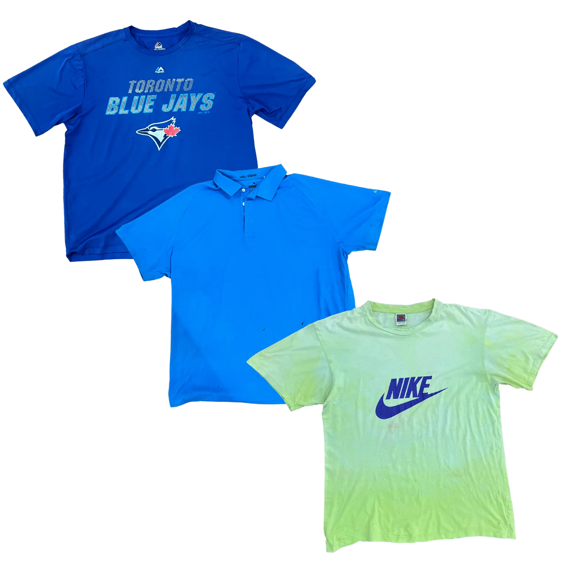 Collection of 100X BRANDED SPORTS T-SHIRT (GRADE B) in a gallery layout