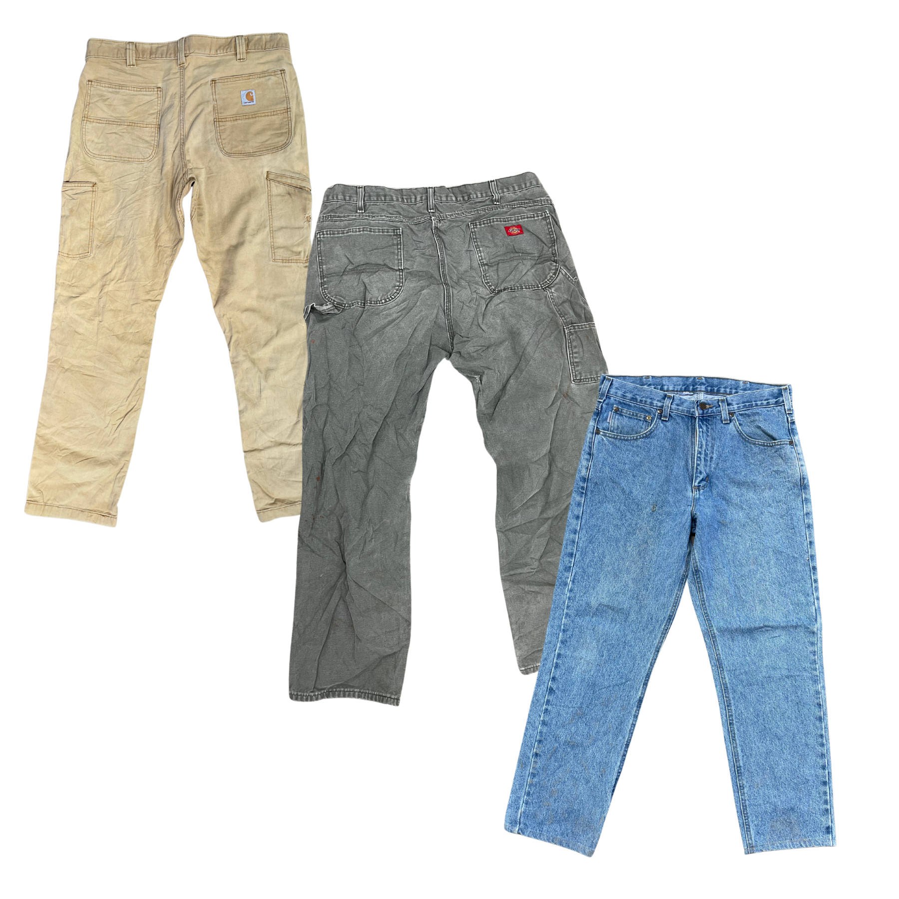 Collection of CARHARTT & DICKIES BROKEN PANTS in a gallery layout