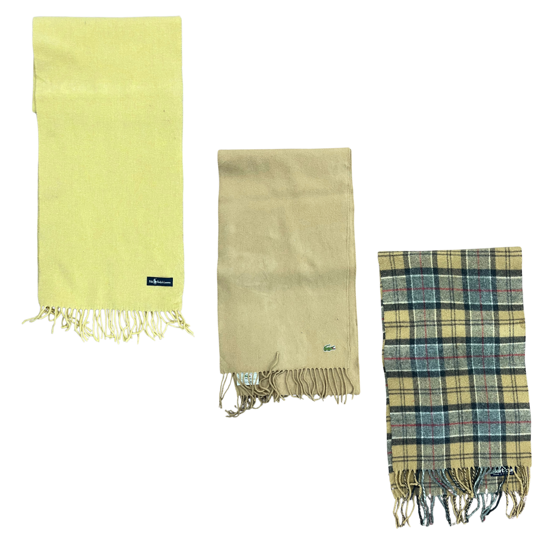 Collection of BRANDED SCARVES (MUFFLER) in a gallery layout