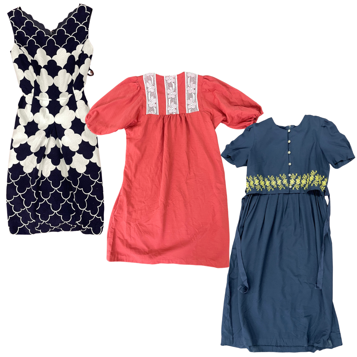 Collection of 25X VINTAGE DRESSES in a gallery layout