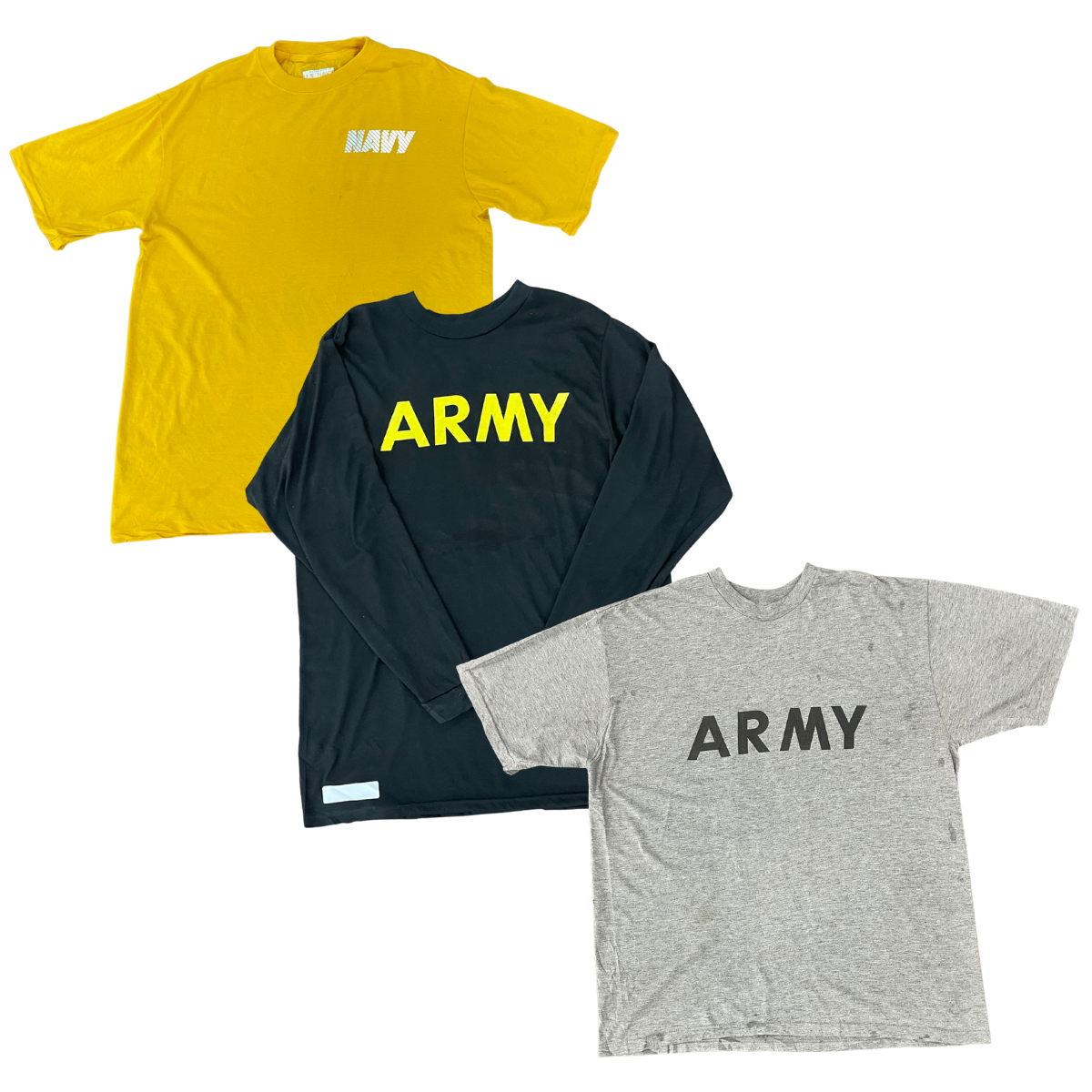 Collection of ARMY T-SHIRTS in a gallery layout