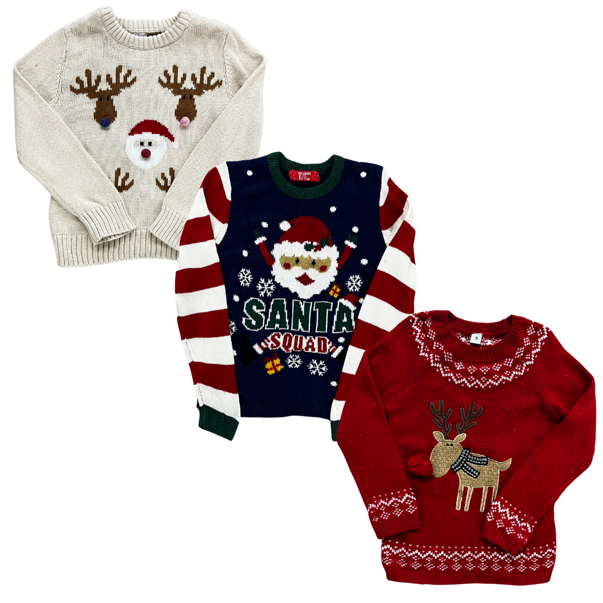 Collection of 50X KIDS CHRISTMAS SWEATERS in a gallery layout