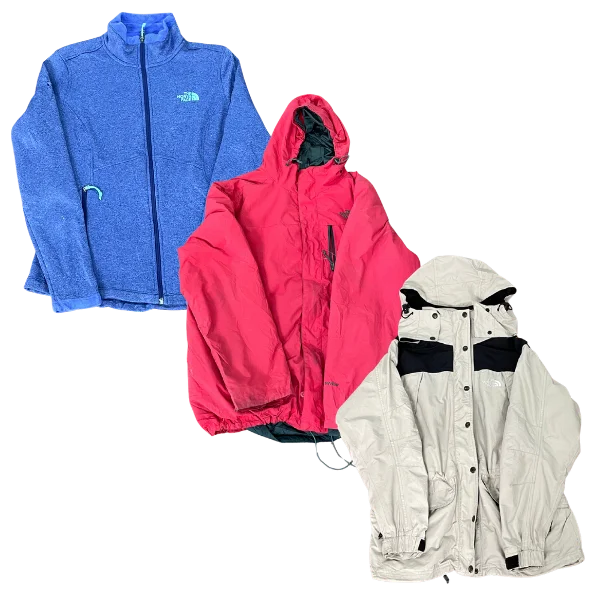 Collection of 40X MIX THE NORTH FACE JACKET Grade B in a gallery layout