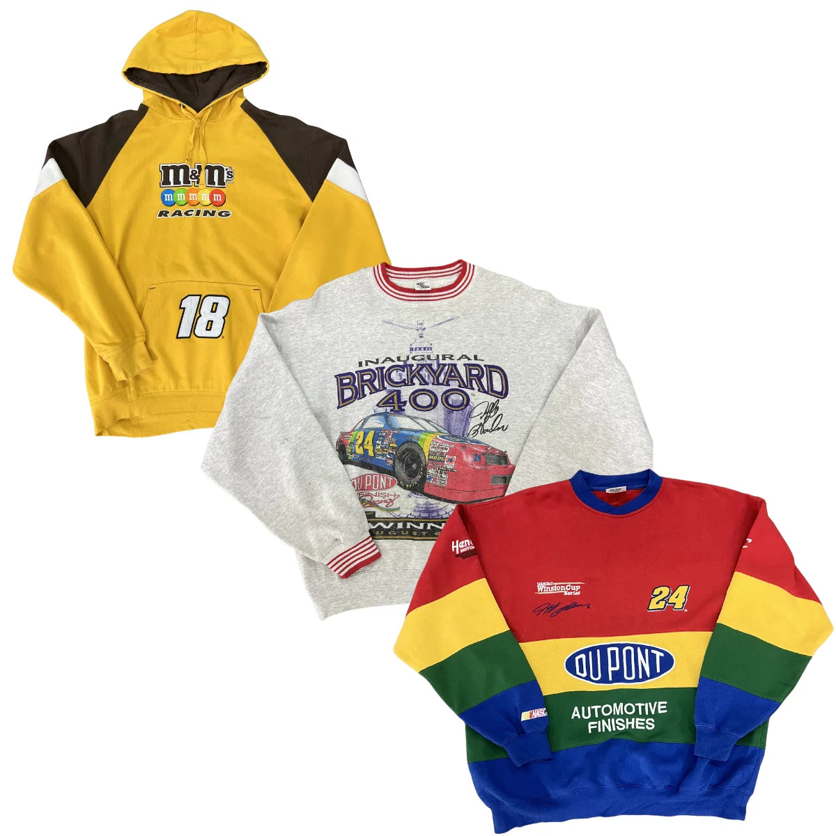 Collection of 25X NASCAR SWEATSHIRTS in a gallery layout