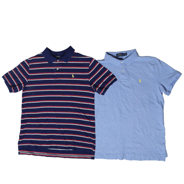 Collection of RALPH LAUREN POLO COLLAR T-SHIRT in a gallery layout