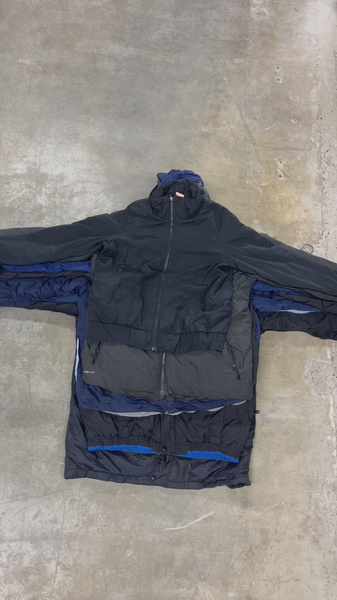 Collection of 25X BRANDED PADDED HEAVY JACKETS in a gallery layout
