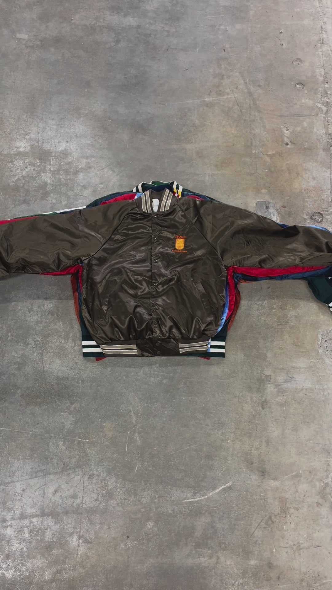 Collection of 40X MIX NYLON VARSITY JACKETS in a gallery layout