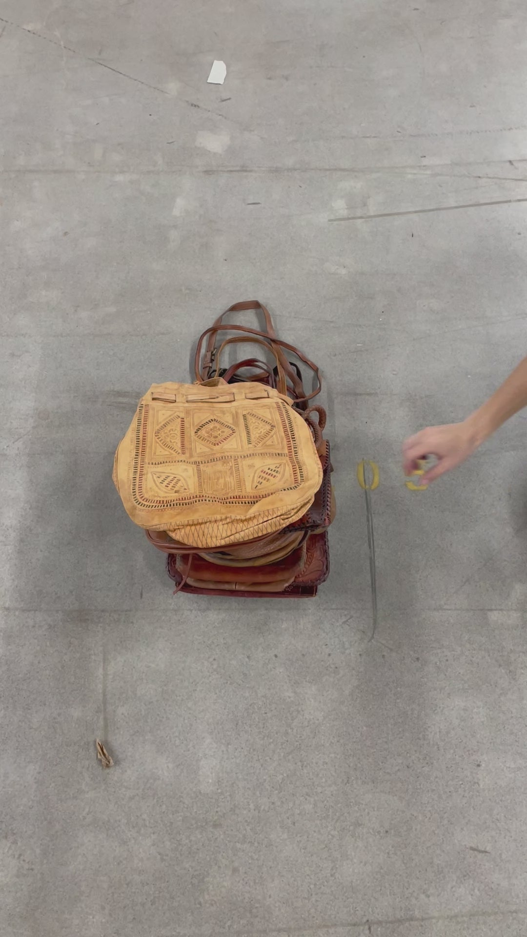 Collection of 25X HIPPIE LEATHER BAGS in a gallery layout