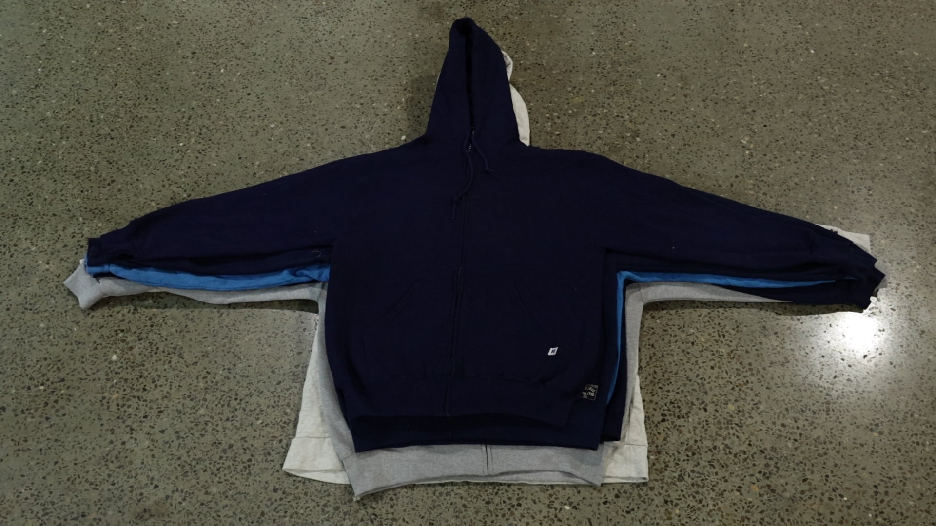 Collection of Russel Plain Sweatshirts/hoodies display in a gallery layout