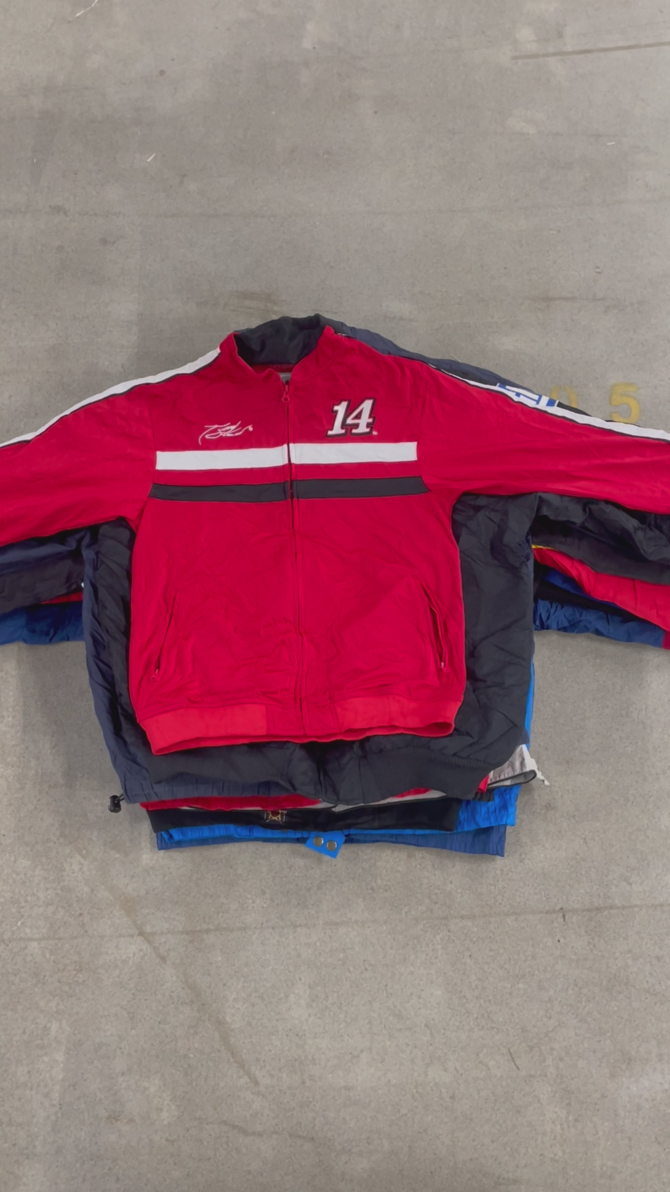 Collection of 12X NASCAR LIGHT JACKETS in a gallery layout