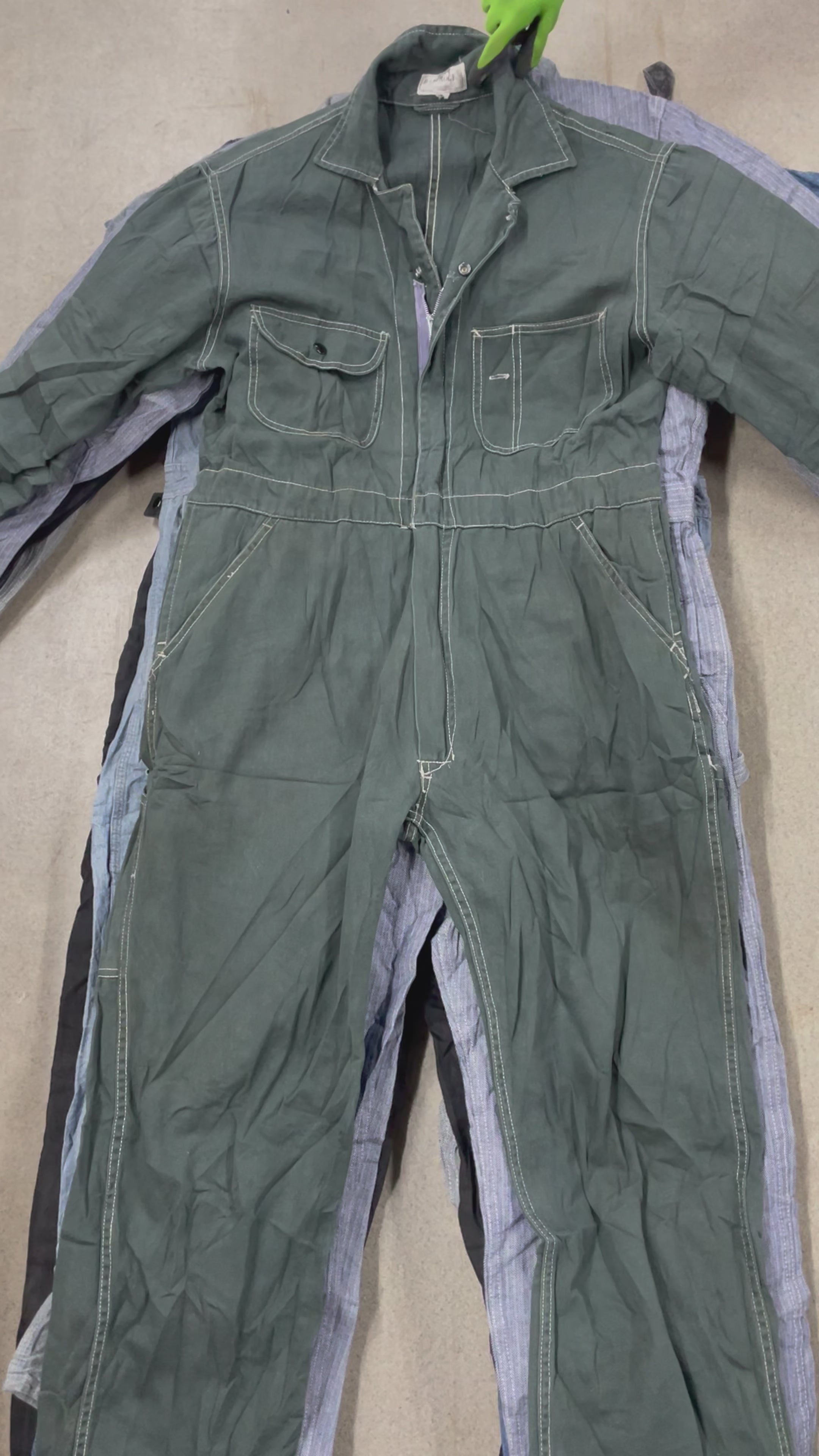 Collection of DENIM COVERALL in a gallery layout