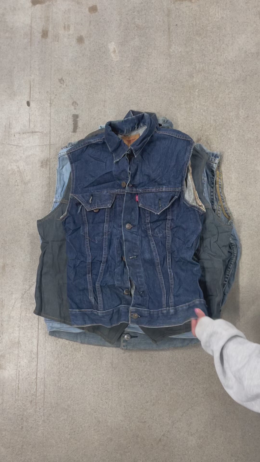Collection of 50X L.L.W DENIM VEST in a gallery layout