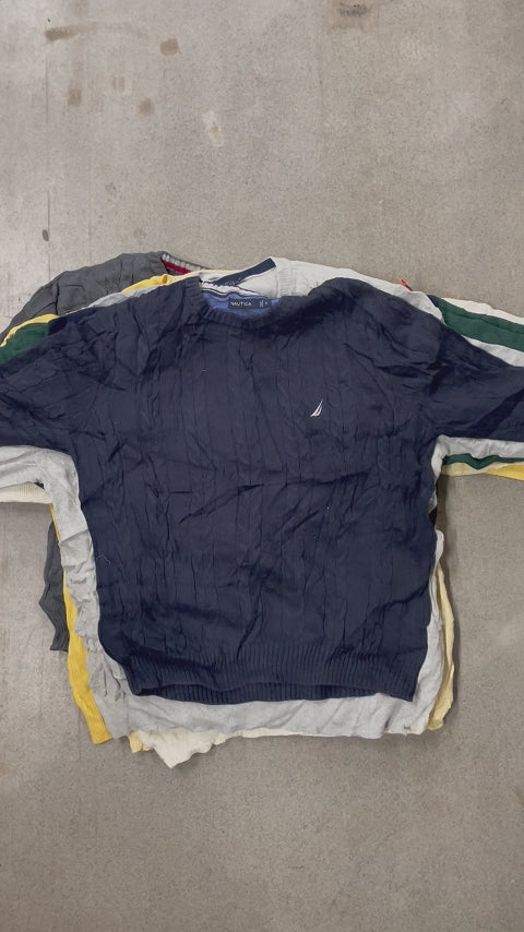 Collection of 40X NAUTICA ROUND NECK SWEATER in a gallery layout