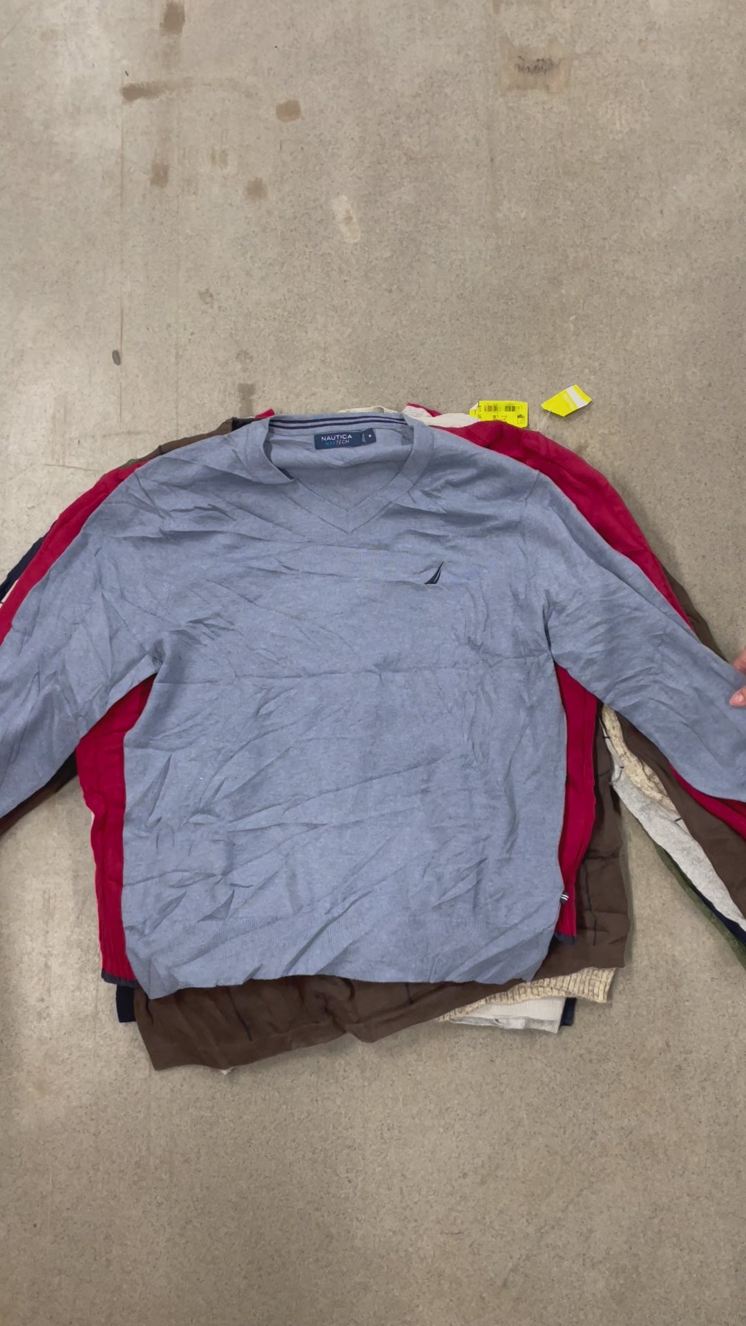 Collection of NAUTICA V NECK SWEATERS in a gallery layout