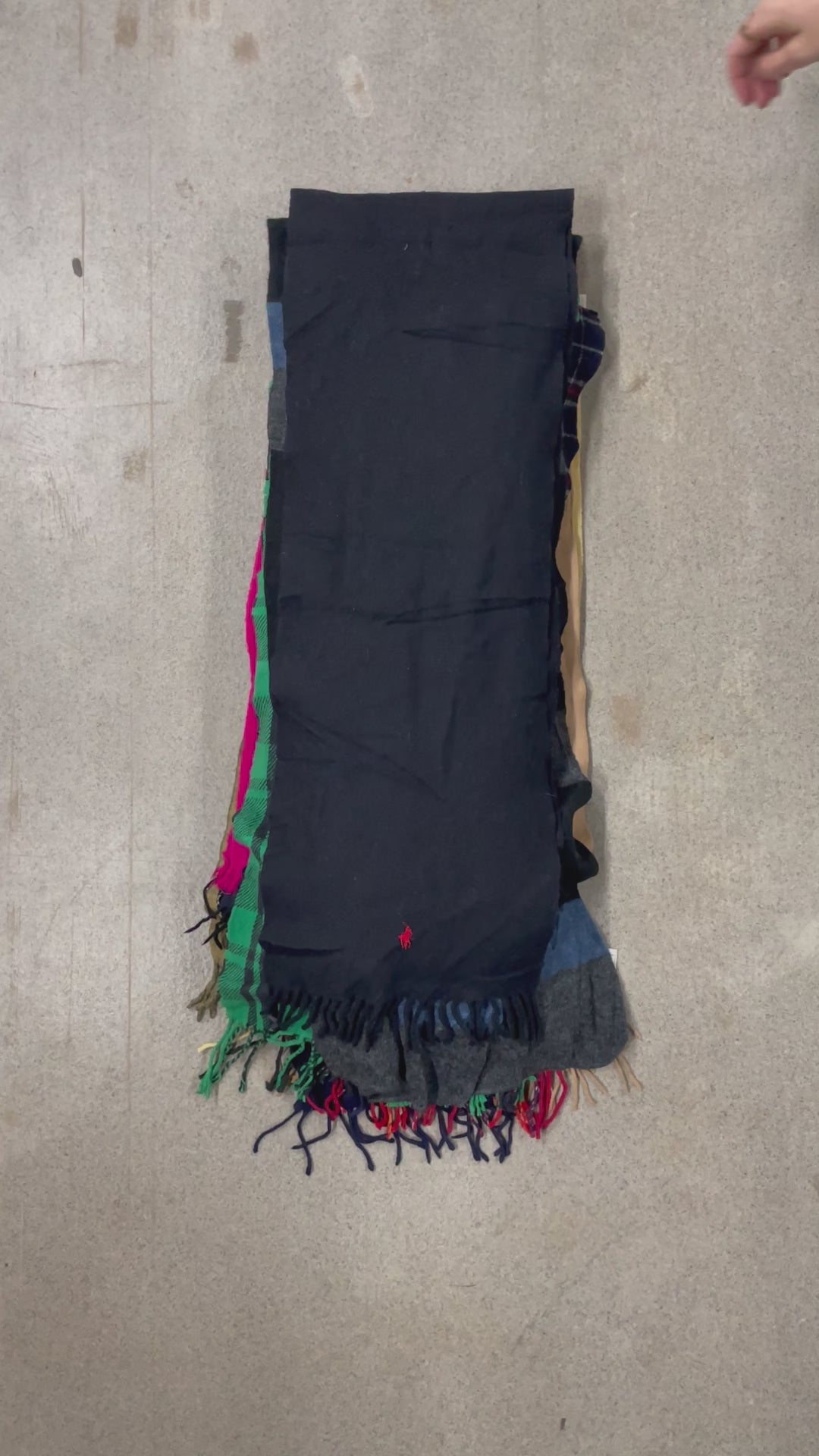 Collection of 50X BRANDED SCARVES (MUFFLER) in a gallery layout