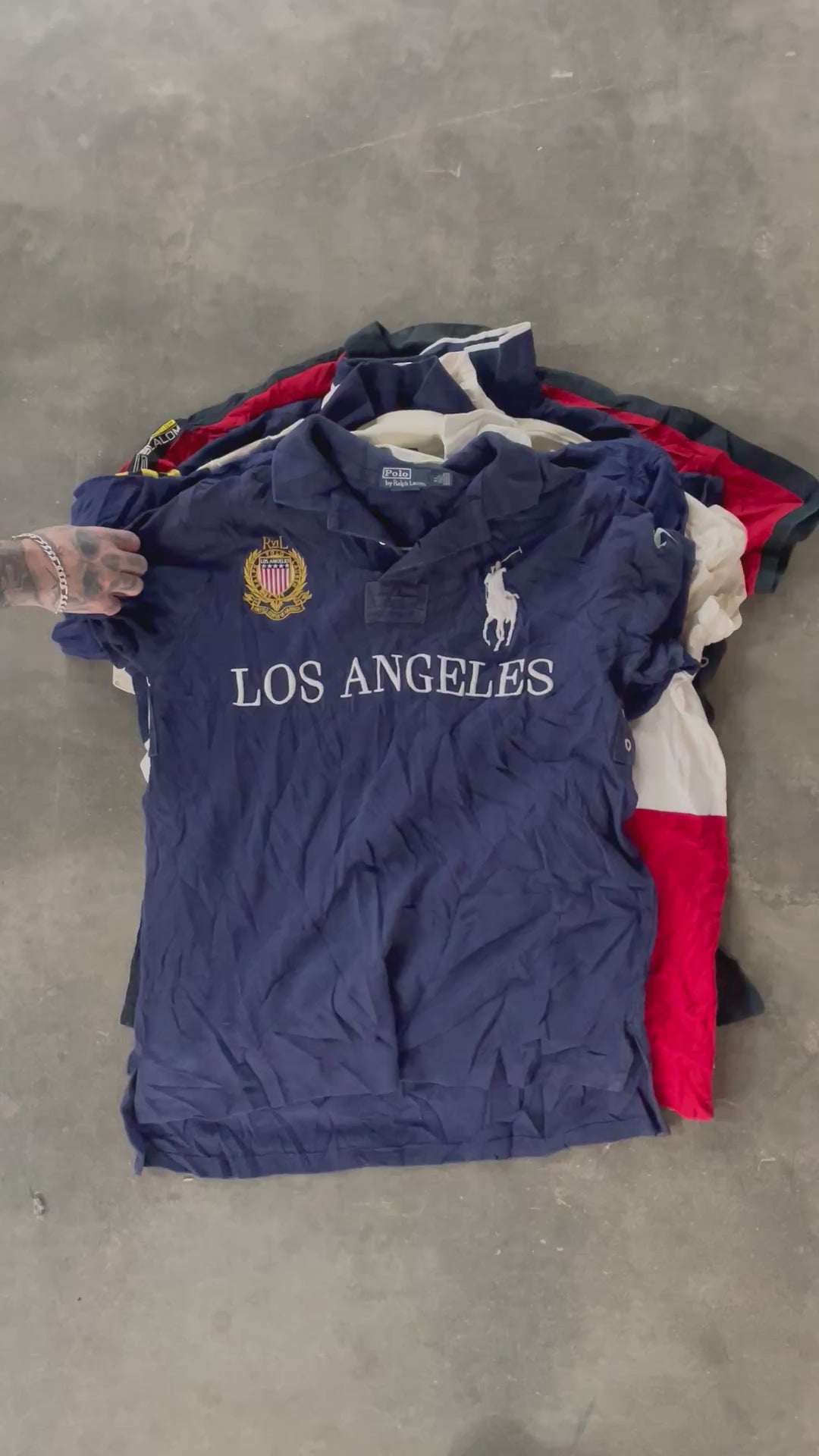 Collection of 20X POLO RALPH LAUREN SPECIAL COLLAR T-SHIRTS A/B MIX in a gallery layout
