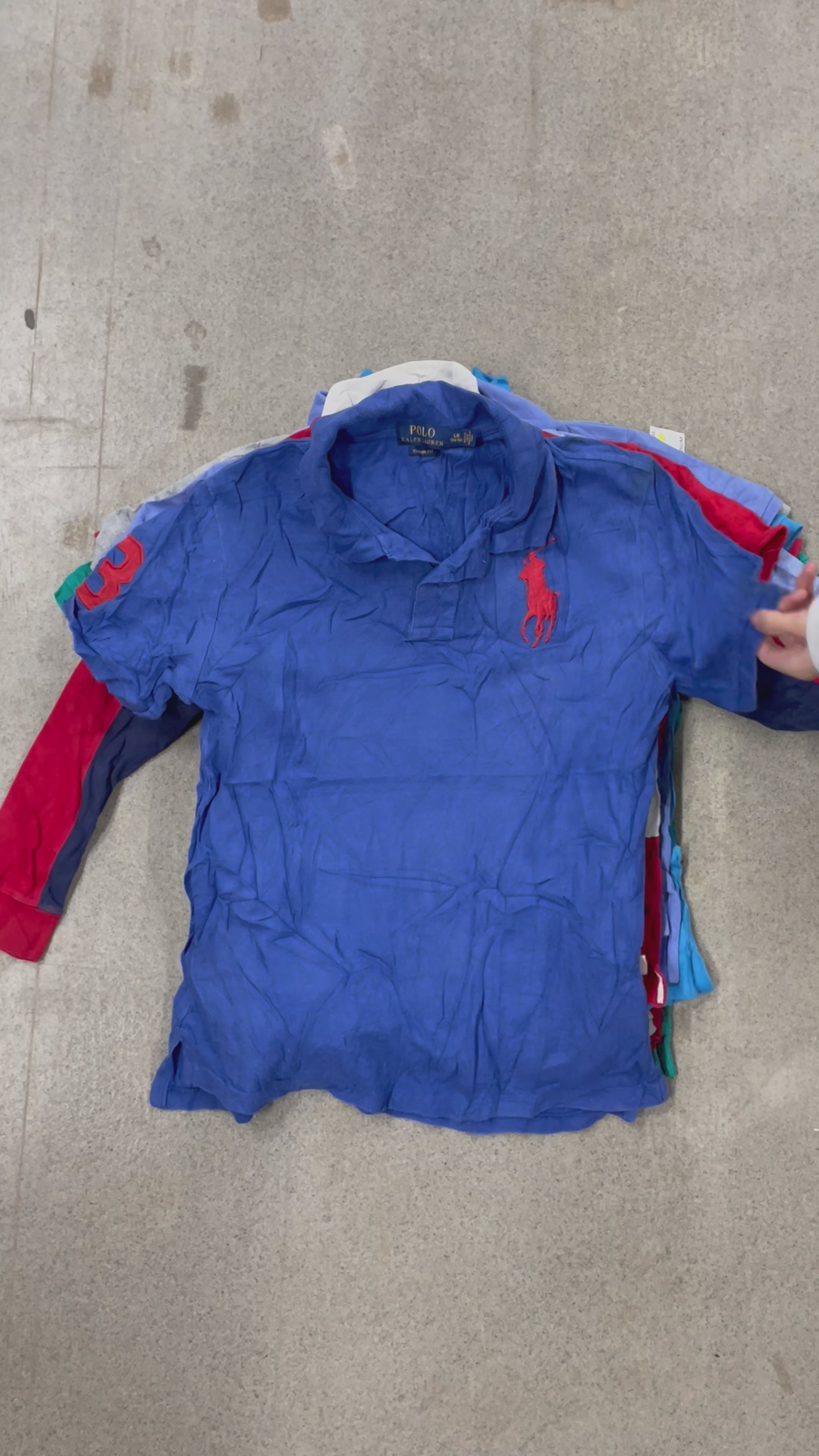 Collection of 50X KIDS POLO TOMMY COLLAR T-SHIRTS in a gallery layout