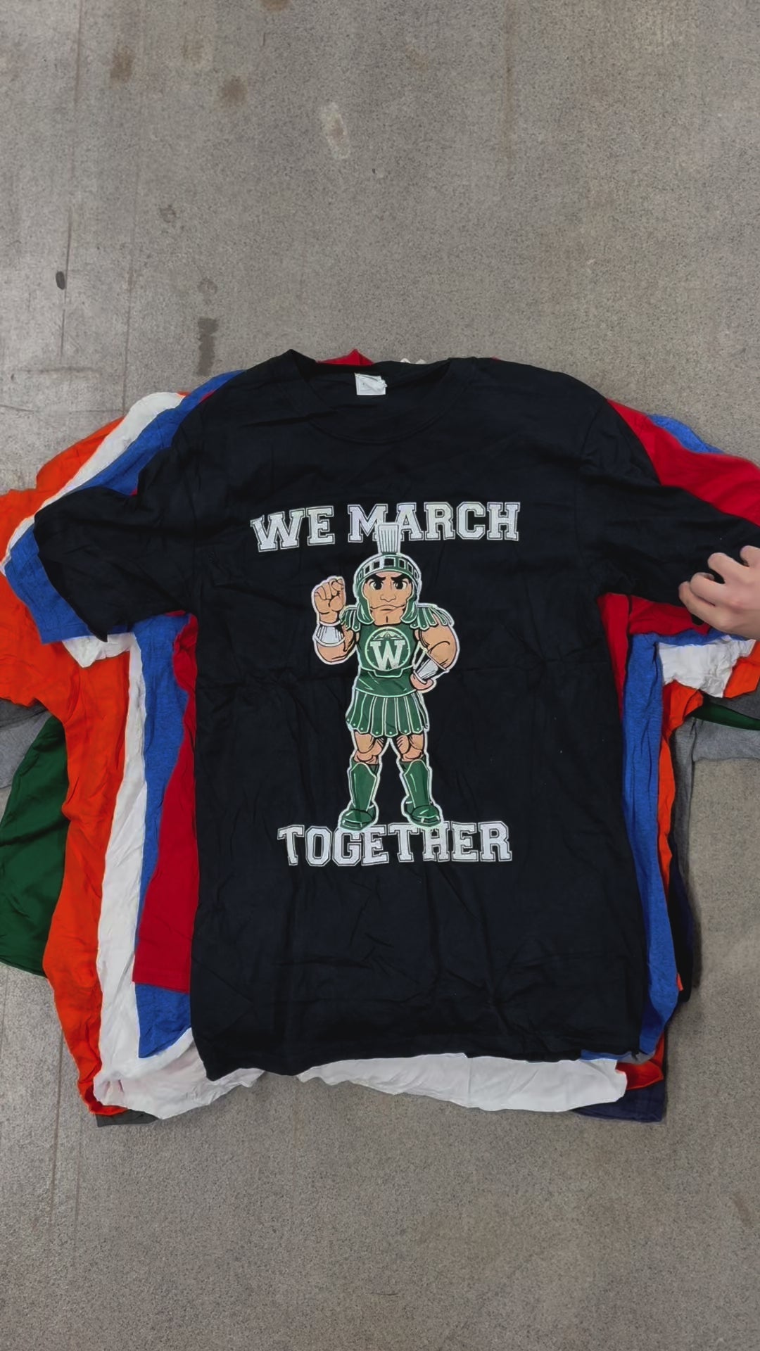 Collection of 100X UNIVERSITY T-SHIRTS in a gallery layout