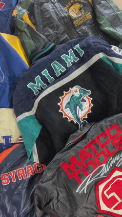 Collection of 15X VARSITY SPORTS LEATHER JACKETS in a gallery layout