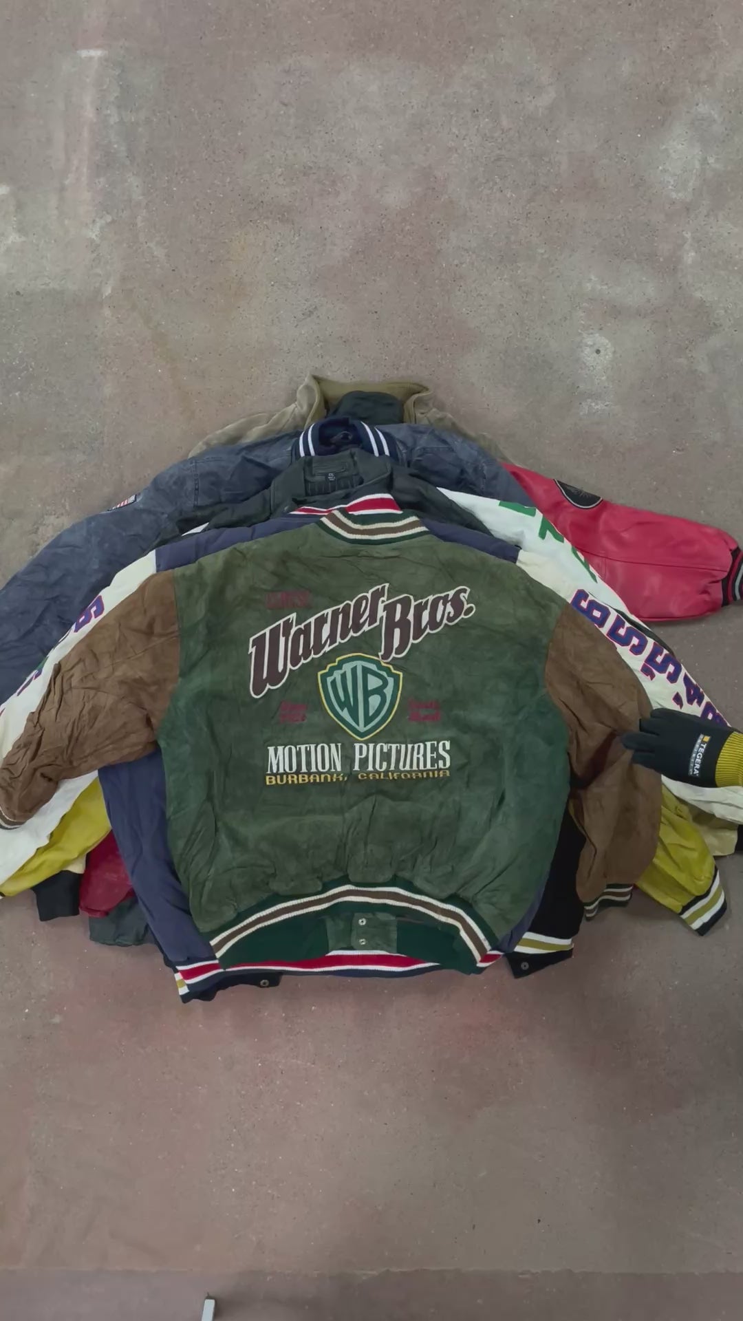 Collection of 12X PREMIUM LEATHER & VARSITY JACKETS in a gallery layout