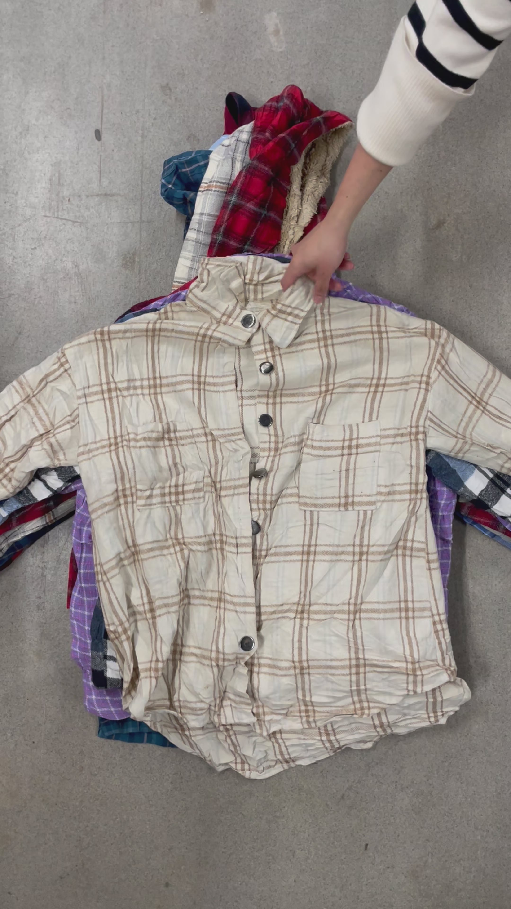 Collection of 50X LADIES HEAVY FLANNEL SHIRTS in a gallery layout