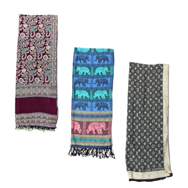 Collection of COLOURFUL SCARVES in a gallery layout